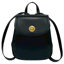 Céline-Celine Vintage Calfskin Mini Backpack-Blue
