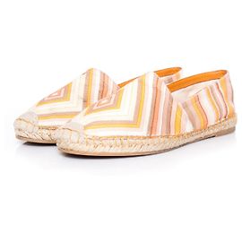 Valentino Garavani Valentino Striped canvas espadrilles Orange