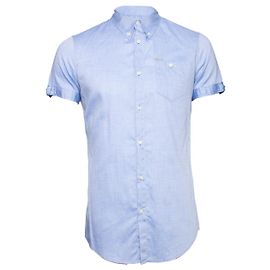 Camicia azzurra a maniche corte Dsquared2. Blu