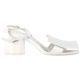Jacquemus-Jacquemus Rond Carre Sandals in White Leather-White