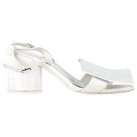 Sandali Rond Carre Jacquemus in Pelle Bianca Bianco