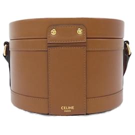 Céline-Celine Tambour Calfskin Shoulder Bag-Brown