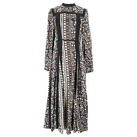 Vestido Maxi com Estampa de Mosaico Lanvin em Viscose Multicolorida Multicor