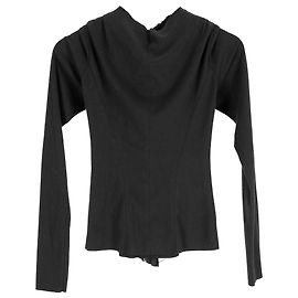 Balenciaga Schnürbluse aus schwarzem Polyester Schwarz