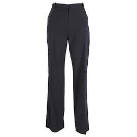Pantaloni dritti Lanvin in lana blu navy Blu Blu navy