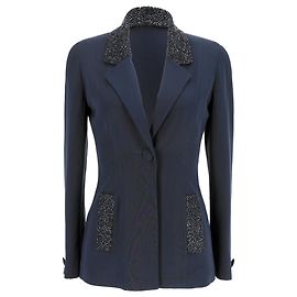 Blazer Embelli en Polyester Bleu Marine Rochas Bleu Bleu Marine
