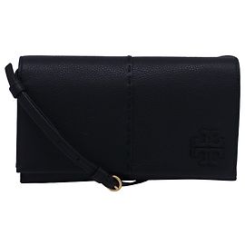 Borsa a tracolla McGraw in pelle nera Tory Burch Nero