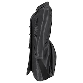 Balenciaga-Balenciaga Double Breasted Coat in Black Polyester-Black