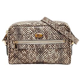 Sac à épaule Gucci GG Marmont en python Marron