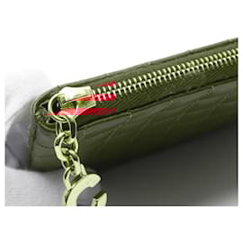 Céline-Celine Leather Coin & Card Pouch C Charm-Red