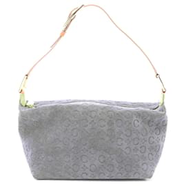 Céline-Celine Suede Leather C Macadam Shoulder Bag-Pink