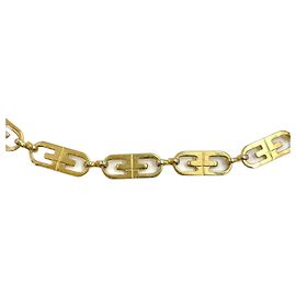Collier Chaîne G Logo Givenchy Or GP Doré Métallisé