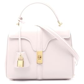 Céline-Celine 16 Small Leather Handbag Pink-Pink