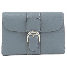 Delvaux Brillant Compact Wallet Rodeo Calf Wallet Blue