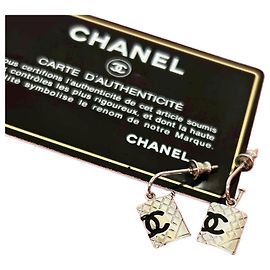 Orecchini Chanel Cambon Argento Metallico