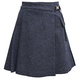 Falda corta plisada Dior en algodón azul marino Azul Azul marino