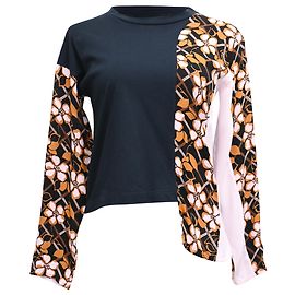 Camiseta de manga larga de algodón multicolor con estampado floral Marni Multicolor