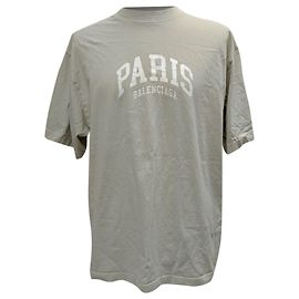 Balenciaga Paris T-shirt in Grey Cotton Other