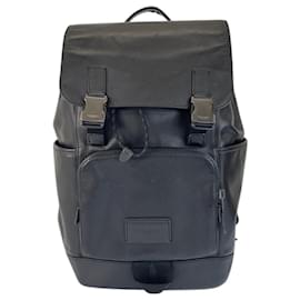 Coach Leather Backpack Black