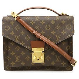 Louis Vuitton Monogram Monceau 28 Handbag Brown