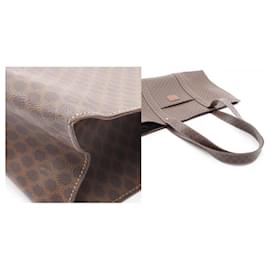 Céline-Celine Macadam PVC Leather Tote Bag-Brown