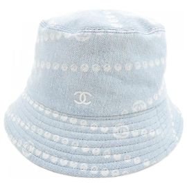 Chanel Hat Cotton Hat Blue
