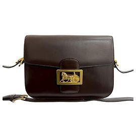 Céline Borsa a spalla in pelle CELINE Carriage in marrone Marrone