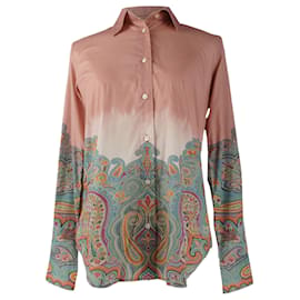 Camicia in cotone stampata a gradiente Etro Multicolore
