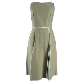 Fendi hellbraunes Kleid mit Falten Braun Beige