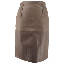 Braune Lederrock von Bottega Veneta Braun