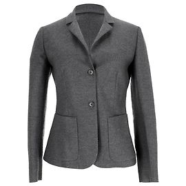 Blazer de un solo botón en lana virgen gris de Prada Gris