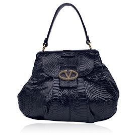 Valentino Garavani Leder Tote Bag VLogo Schwarz