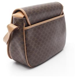 Céline-Celine Macadam PVC Coated Canvas Shoulder Bag-Brown