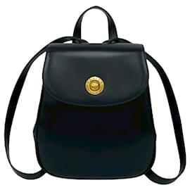 Céline-Celine Navy Calfskin Mini Backpack-Navy blue