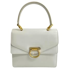 Céline-Celine White Calfskin Mini Tote Handbag-White