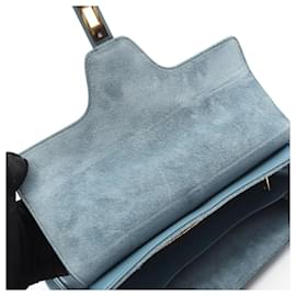 Céline-Celine Teen Soft 16 Leather Shoulder Bag-Blue