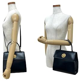 Céline-Celine Star Ball Leather Handbag-Navy blue