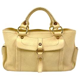 Céline-Celine Boogie Handbag Light Yellow Leather-Yellow