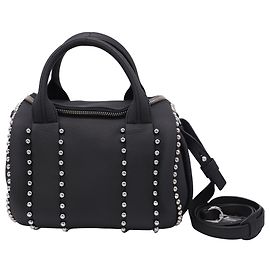 Alexander Wang Mini Rockie Ball Studded Handbag in Black Leather Black