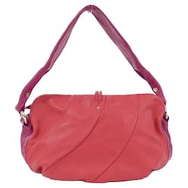 Céline-Celine Leather Shoulder Bag-Red