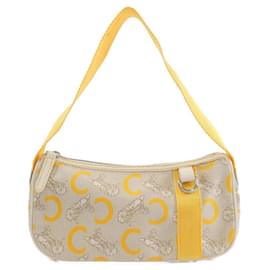 Céline-Celine Coated Canvas Accessory Pouch-Yellow