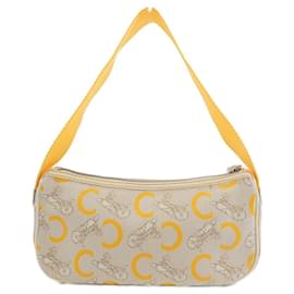 Céline-Celine Coated Canvas Accessory Pouch-Yellow