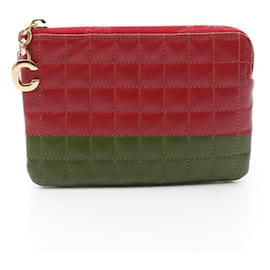 Céline-Celine Coin＆Card Pouch Leather Coin Card Pouch-Red