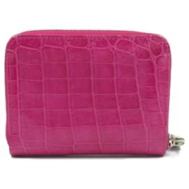 Louis Vuitton-Louis Vuitton Zippy Coin Purse Crocodile Coin Case-Pink