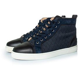 Sneakers alte intrecciate blu Christian Louboutin Blu