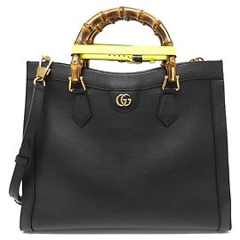 Gucci DIANA Leder Tasche Schwarz