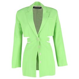 Vestido Mini Woven Cutout Neon Bari da Jacquemus em Viscose Verde Verde