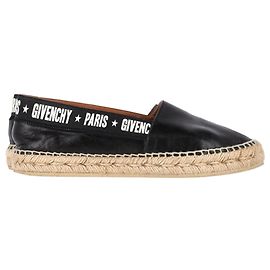 Espadrilles à logo Givenchy Capri en cuir noir Noir