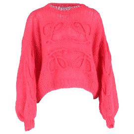 Suéter suelto de mohair rosa con anagrama Loewe Rosa