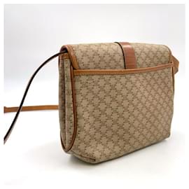 Céline-Celine Macadam Leather PVC Shoulder Bag-Golden,Metallic